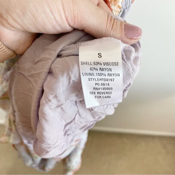 VICI Light Purple Floral Faux Wrap Maxi Dress Size Small - Picture 5 of 6